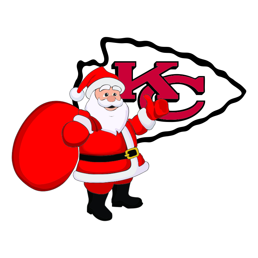 Kansas City Chiefs Santa Claus Logo iron on paper